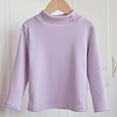 thumbnail image 2 of Toddler Girls Fashion Tops Girls Thermal Shirt Purple Long Sleeve Tee Shirts Girls Basic Crewneck Tops Fall Winter Clothes Girls Clothes Size 3-4 Years, 2 of 3