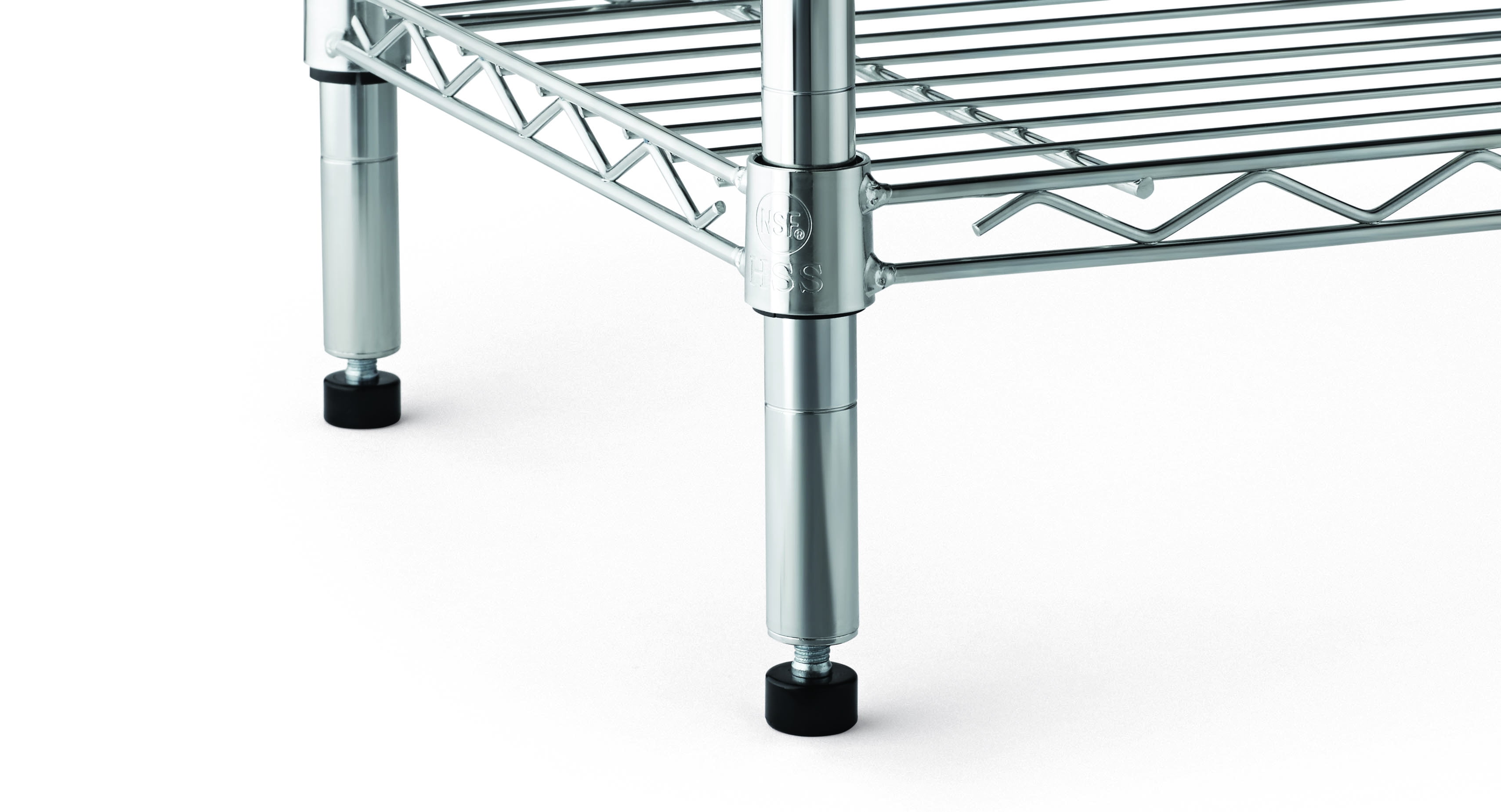 Hyper Tough 5-Shelf Wire Shelf Unit Chrome 36"Wx16"Dx72"H Capacity on Casters 500 lbs Adult