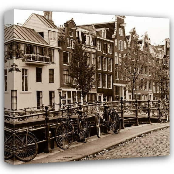 Jeff Maihara 36x36 Gallery Wrapped Canvas Wall Art Titled - Autumn in Amsterdam I