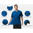 thumbnail image 5 of Weilanxin Swim Shirts Short Sleeve for Men Quick Dry Running UPF50+ Sun Protection Rash Guard Top Blue L, 5 of 9