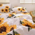 thumbnail image 6 of NTBED 3-Pieces White Sunflowers Botanical Comforter Bedding Sets, Twin, 6 of 7