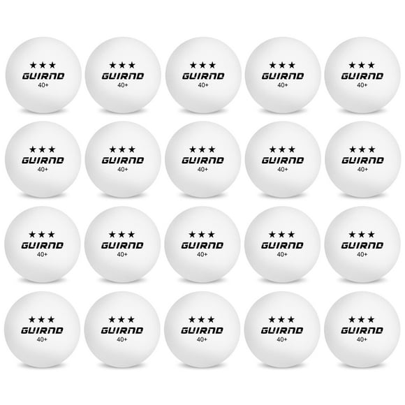 Pelotas de ping pong Guirnd 3 Star para tenis de mesa, 20 unidades, color blanco