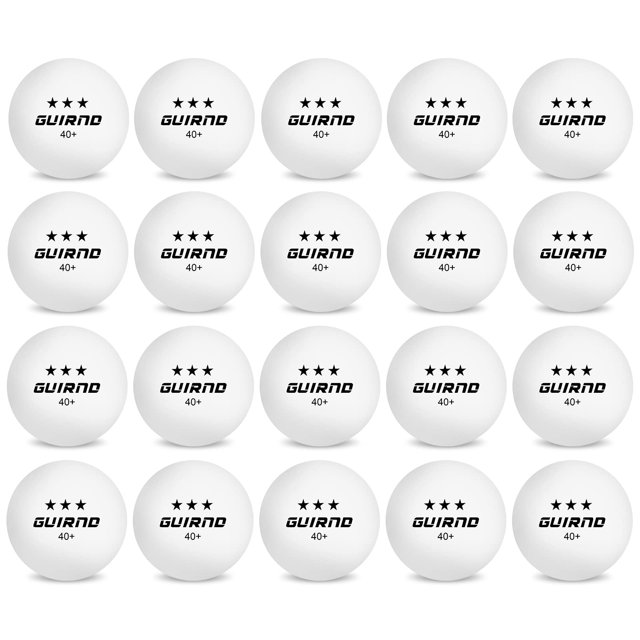 Pelotas de ping pong Guirnd 3 Star para tenis de mesa, 20 unidades, color blanco