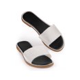 thumbnail image 1 of BLISSFUL STEP Rhinestones Sandal Slip on Flat Sandals for Women Black 6, 1 of 6