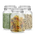 thumbnail image 1 of Pots de Rangement Hermétiques en Verre avec Couvercles en Silicone - 50 oz - Ensemble de 3, 1 of 6