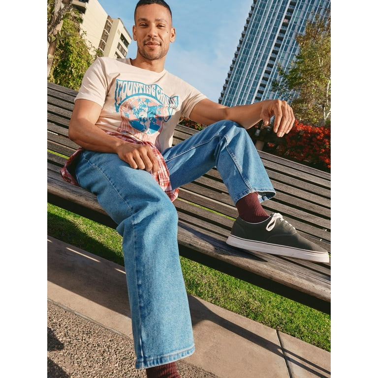 Wrangler Men's and Big Men's Regular Fit Jeans with Flex Wrangler Men's and Big Men's Regular Fit Jeans with Flex