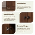 thumbnail image 5 of Buffet Cabine with 3 Door, Kitchen Storage Cabinet with Adjustable Shelf, Coffee Bar Accent Cabinets for Living Room, Entryway, Walnut, 5 of 9