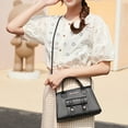 thumbnail image 5 of Purse and Handbags for Women PU Leather Tote Satchel Shoulder Bag Top Handle Crossbody Bags with Zipper ang Shoulder Starp Black, 5 of 5