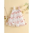 thumbnail image 2 of Qmyliery Toddler Girls Summer Tulle Dress, Fashion Floral Embroidery Sleeveless Tulle Mesh Dress, 2 of 8
