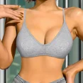 thumbnail image 2 of Women's Bra Wireless Bra Stretch Breathable Cotton Bra Lightly Lined Bralette Stretch Bra, 2 of 8