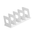 thumbnail image 2 of Book Organizer File Holder PP Minimalist Vertical 4 Slots File Sorter for Classroom Office Desktop Home White, 2 of 10