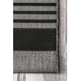 thumbnail image 2 of nuLOOM Robin Multi Stripe Indoor/Outdoor Grey 8' 6" x 12' Coastal Area Rug, 2 of 4