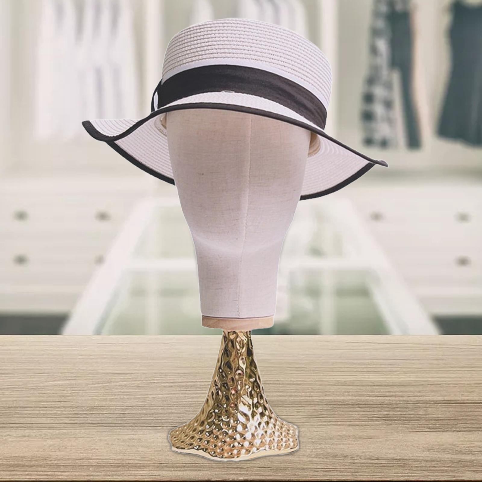 Gazechimp Mannequin Head Stand Hairpieces Display Stand Hat Display Stand for Personal Use White