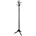 thumbnail image 1 of Benzara BM157890 Sturdy Wooden Twist Hall Tree Coat Rack, Dark Brown, 1 of 2