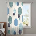 thumbnail image 3 of Abstract Geometric Sheer Curtains 54 Inches Long, Farmhouse Vintage Polka Dot Teal Blue Light Filering Curtains, Breathable Simi Curtain Privacy Drapes for Kitchen Bathroom Small Window Treatment, 3 of 9