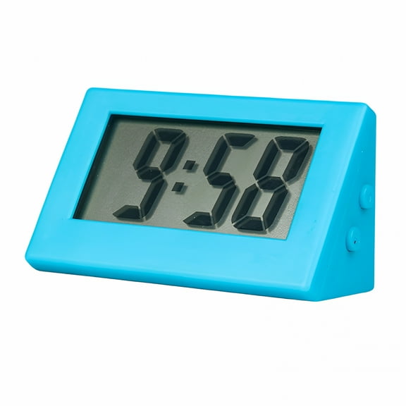 GJX Small Digital Clock,Lcd Digital Electronic Clock,Travel Clock,Portable Desk Clock,No Tick Electric Alarm Desk Clock,Battery Operated,Digital Alarm Clock for Table Bedroom