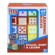 Itsy Tots 40pc Wooden Learning Blocks in window box