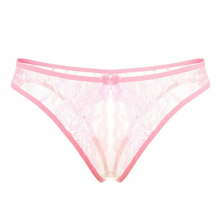 Bigersell Womens Cheeky Panties Clearance Crotchless Panties Bikini Panty Style P-71 Spandex Shaping Panties Thongs Briefs High Waist Women s Bikini Panties Pink One Size