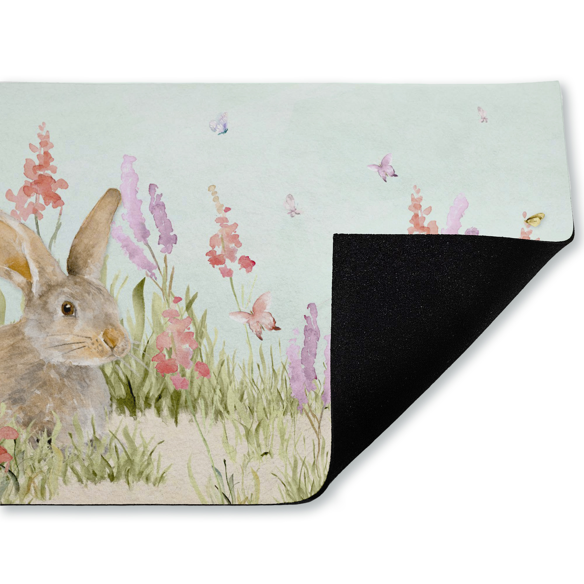 Stupell Industries Sweet Bunnies In Meadow Printed Outdoor Door Floor Mat, design by Lanie Loreth