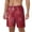White, variant on Abstract Red Marble pattern Mens Swim Trunks with Compression Liner Stretch Beach Shorts Quick Dry with Zipper Pockets No-Chafing Board Shorts-Medium