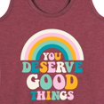 thumbnail image 3 of Instant Message - Inspirational - You Deserve Good Things - Women's Racerback Tank Top, 3 of 6