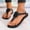 Black, variant on Women's Bohemian Flower Thong Sandals 3D Floral Flat Flip Flops Soft Non-slip Beach Vacation Seaside Pool Travel Casual Sandals Green 36