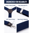 thumbnail image 5 of MOJOGO Vintage Suspenders for Men 1.5 In Y-Back Suspenders for Belt with 3 Supportive Snap Loop Dark Gray Free Size, 5 of 9