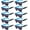 Blue, variant on Two Tone Sunglasses for Men Women UV400 Protection Reflective Mirror Sun Glasses Bulk (10 Pack)