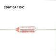thumbnail image 3 of Uxcell 250V 10A 115 Celsius Circuit Cut Off Temperature Thermal Fuse 10 Pcs, 3 of 3