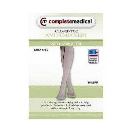 Anti-Embolism Stockings, XXLge 15-20mmHg, Below Knee, ClsdToe
