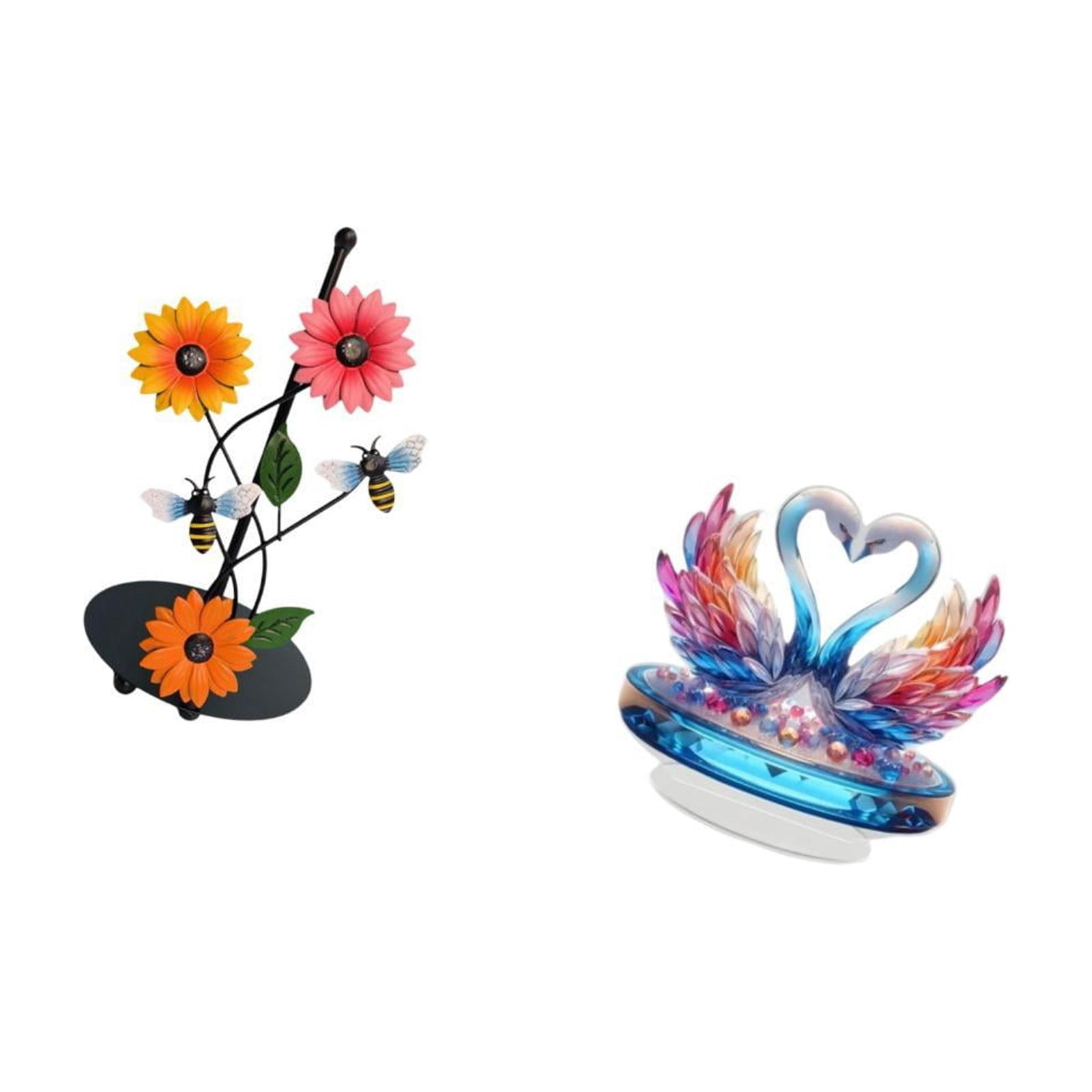 Fiocias Toilet Paper Holder Paper Towel Holder Countertop Swan Sculpture Statue Goose Acrylic Crafts Iron Material Suitable for Room