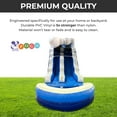 thumbnail image 2 of Pogo Crossover Inflatable Water Slide with Blower, Blue Wave 15 Foot Kids Waterslide, 2 of 8
