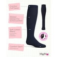 thumbnail image 3 of MeMoi Ribbed Cotton Blend Knee High Sock - Girls - Female, 11-13, Navy, 3 of 12