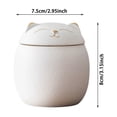 thumbnail image 3 of Outdor Ceramic Cat Jar With Lid 180 Ml Storage For And White Protective And Airtight For Living Area, 3 of 6