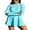 White, variant on Charmo Womens Two Piece Rash Guards Long Sleeve Thumb Holes Zipper Swim Dress with Briefs