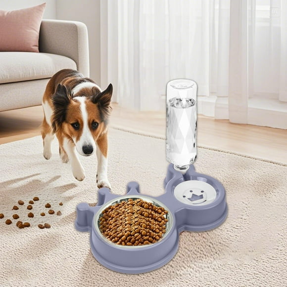 BKER Ensemble de Bols d'Eau et de Nourriture pour Chat, Bol d'Eau et de Nourriture pour Chat Ajustable / Distributeur d'Eau Pratique à 16 Bols pour Chien / Bol Distributeur Amovible pour Chat, Mangeoire pour Animal de Compagnie pour Chiot, Chiens Moyens, Chats