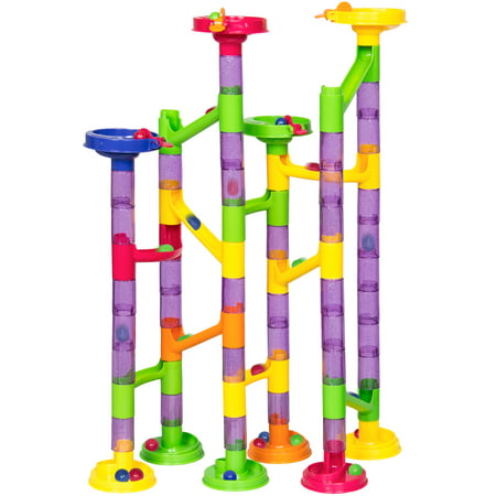 Best Choice Products 58 Piece Translucent Marble Run Toy Game (Best Marble Run Ever)