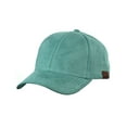 thumbnail image 1 of C.C Unisex Adjustable Faux Suede Precurved Bill Baseball Cap Hat - Teal, 1 of 4
