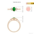 thumbnail image 5 of ANGARA Natural Aeon Emerald Solitaire Milgrain Engagement Ring with Trio Accents in 14K Rose Gold for Women (Size-6x4mm) | May Birthstone, Anniversary, Jewelry Gift for Women | Natural Emerald Ring, 5 of 10