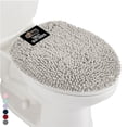 thumbnail image 1 of Tapa de inodoro GORILLA GRIP Soft Chenille gris claro, 1 of 9