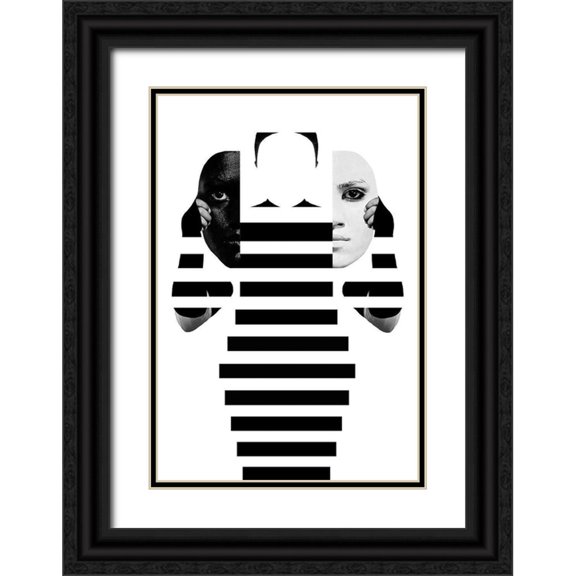 Behazeen 11x14 Black Ornate Wood Framed with Double Matting Museum Art Print Titled - Space