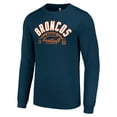 thumbnail image 2 of Men's Starter  Navy Denver Broncos Half Ball Team Long Sleeve T-Shirt, 2 of 3