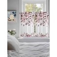 thumbnail image 3 of Leaves Bathroom Window Curtain, Pink Brown Summer Botanical Light Filtering Coffee Kitchen Curtains, Bedroom Living Room Curtains 2 Panel 84"x54", 3 of 6