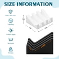 thumbnail image 2 of Silicone Soap Dish for Bar Soap Holder for Shower and Bathroom: Self-Draining Waterfall Drying Tray Keeps Soap Bars Dry and Clean & Easy to Clean (Black and White, 2), 2 of 6
