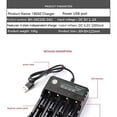 thumbnail image 2 of 3.7V 18650Li-ion Battery USB Independent Charging Portable 18350 16340 14500 BatteryFour Slots, 2 of 9