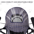 thumbnail image 5 of MoNiBloom 4 Wheel Foldable Lightweight Pet Stroller Trolley for Cats & Dogs, Plaid, 5 of 13