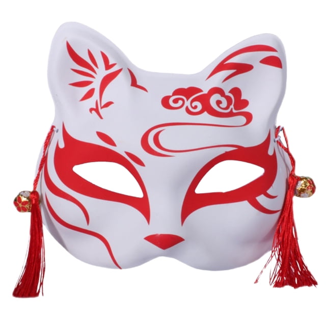 Máscara De Zorro Para Fiesta De Baile De Máscaras De Navidad, Accesorios De Disfraz De Kabuki De Cosplay Tradicional Para Comic Con, Decoración De Pared Muyoka Hogar