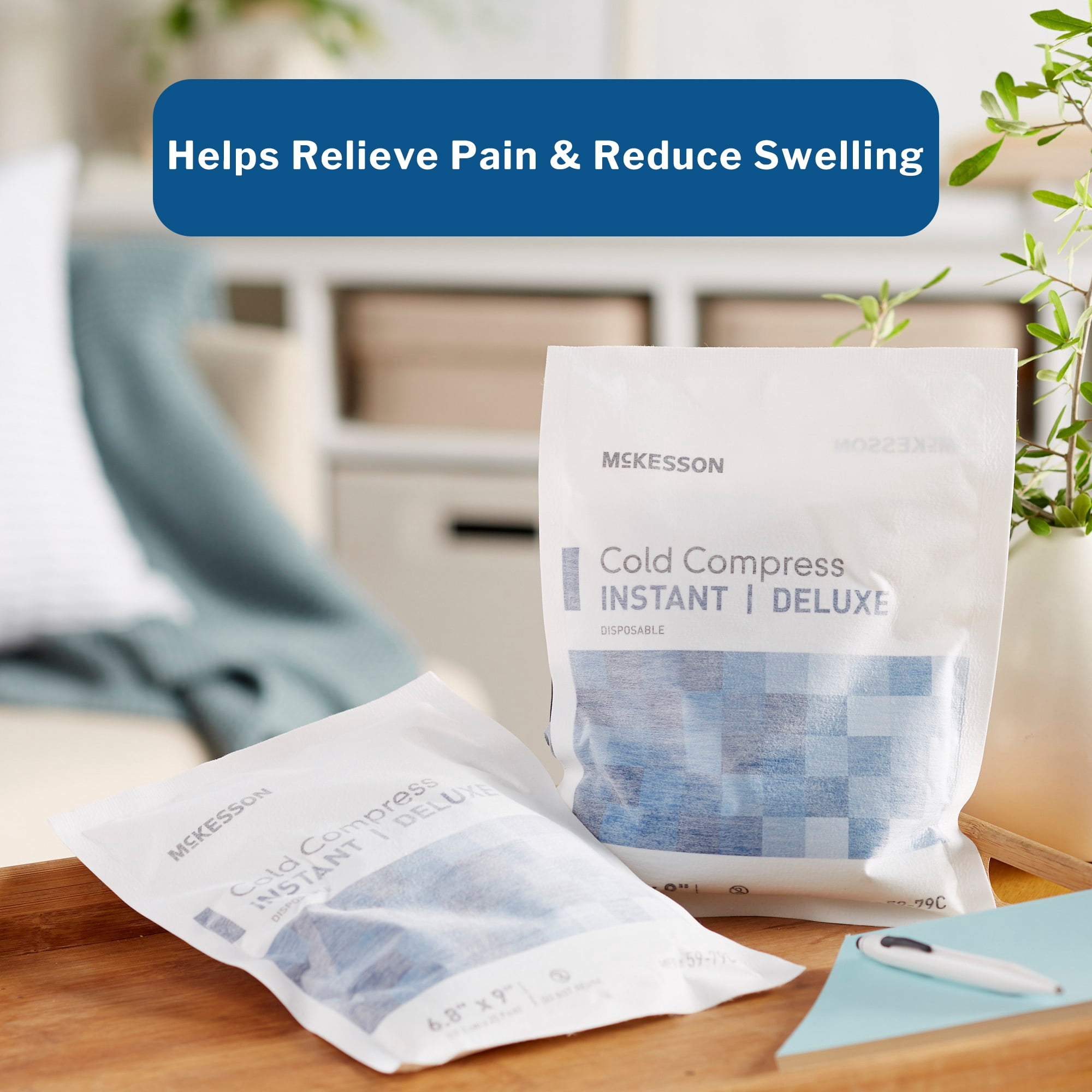McKesson Cold Compress for Injury, Instant Cold Pack, 6 4/5 in x 9 in, 1 Count, 24 Packs, 24 Total