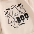 thumbnail image 4 of Newborn Baby Boy Girl Halloween Outfit Ghost Sweatshirt Romper Oversized Bubble Bodysuit Infant Baby First Halloween Cute Clothes, 4 of 7