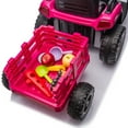 thumbnail image 4 of Joyracer 24V Ride on Tractor for Kids, Remote Control 3-Speed Electric Car with Suspension, Power Car Wheels, Music, Bluetooth & LED Lights – Perfect Birthday Gift Toy for Toddlers, Pink, 4 of 14